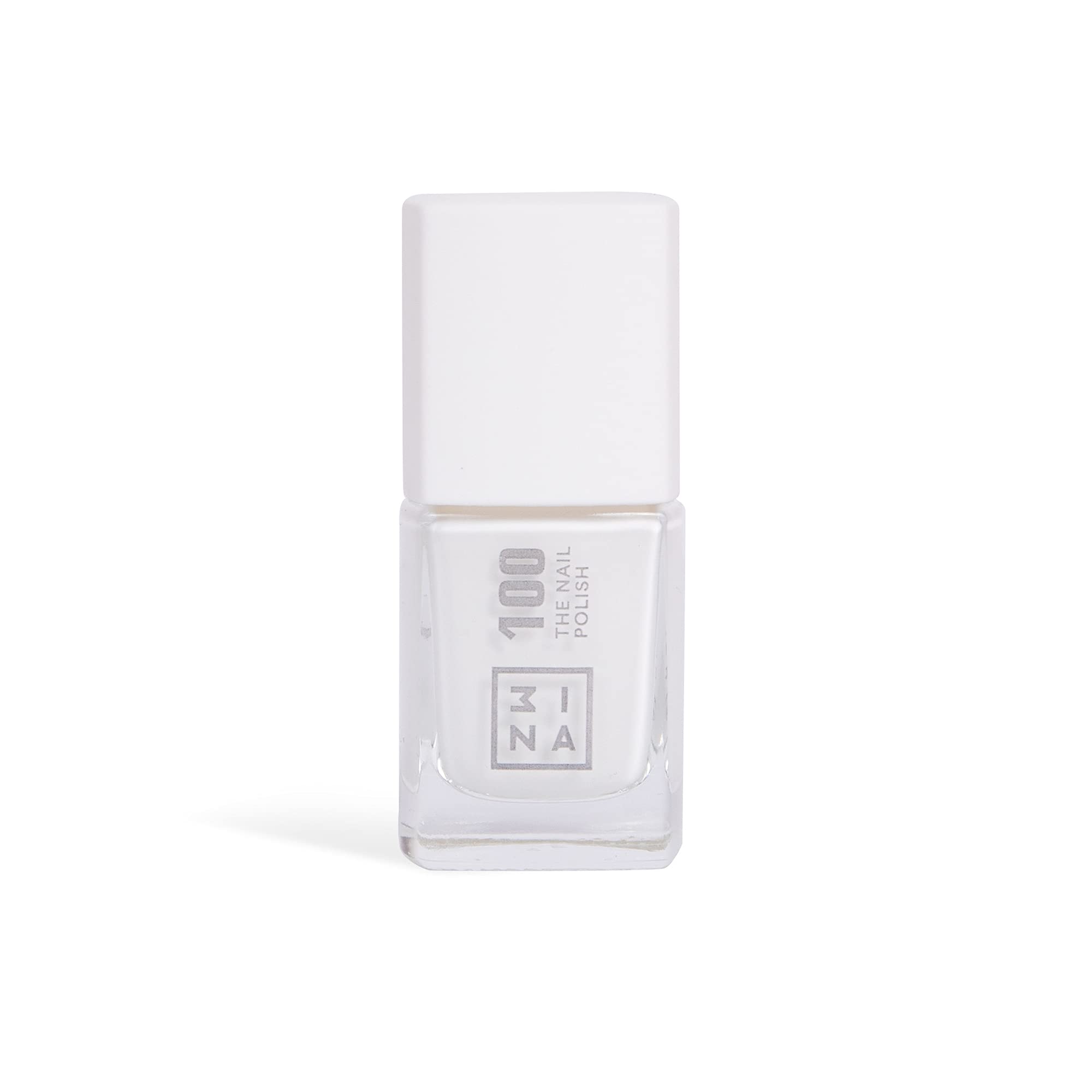 3INA MAKEUP - The Nail Polish 100 - White Nail Polish with Longwearing Formula - Gel Nail Polish Effect of Intense Color - Glossy & Smooth Finish Fast Drying Nail Polish - Vegan - Cruelty Free