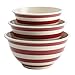 Paula Deen 46630 Pantryware Melamine Mixing Bowl Set, 3-Piece, Striped Red, Large,