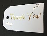 Thank You Tags Gold Foil - 40 Pack - Wedding Party