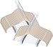 Utopia Home 24 Pack Velvet Skirt Hangers with Clips - Non Slip Velvet Clothes Hangers with Notches for Pants and Coat - Slim and Heavy Duty with 360 Degrees Swivel Hook - Ivory