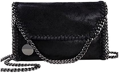 Mioy Women's Solid color handbag Mini Soft PU Leather Crossbody bag Casual Chain Bag shoulder Bag For girls