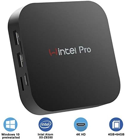 ACEPC Mini PC Windows 10 Pro DDR3L 4GBRAM /64GB ROM eMMC Intel x5-Z8350 HD Graphics Desktop Computer,4K/Built-in Dual band WiFi/BT 4.0 /1000Mbps LAN