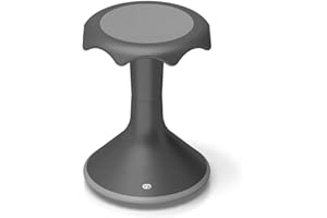 VS America Hokki Stool, Flexible Ergonomic Seating Stool for Kids and Adults, 18" Seat Height, Black