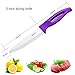 Jeslon Ceramic Knives Set,4 Peice Kitchen Chef's Knife and Peeler,Super Sharp & does not rust, Light Weight with Purple Ergonomic Handle
