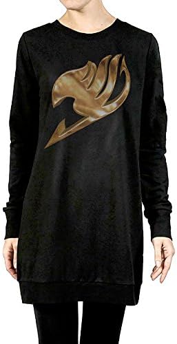 Fairy Tail Anime Logo Lady's Long Fleece Crew-neck Pullover Hoodies