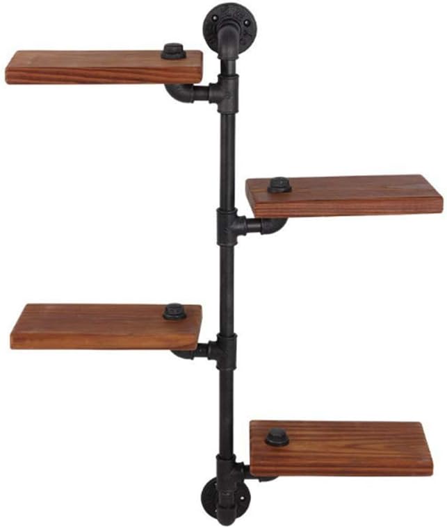 KKCD Industrielle Rohrregale An Der Wand Montiert, Rustikale