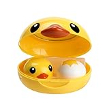 Hot Sale! AMA(TM) Cute Duck Popular Mini Contact Lens Case Box Travel Kit Easy Carry Mirror Container