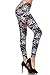 Print Leggings Blue Chrysanthemum (N405-OS)