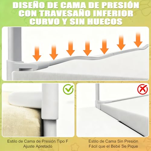 Meeyoga Barandal para Cama, Altura Ajustable para Cama, Levantamiento de un Solo Lado, con Bloqueo de Seguridad, para Todo Tipo De Colchones y Bases, con Accesorios de Instalación (1.8m)