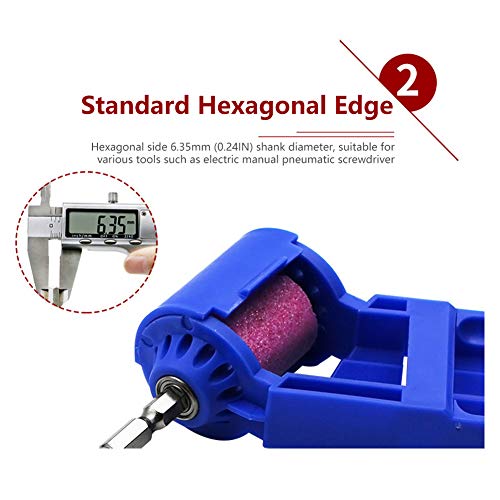 Drill Bit Sharpening Tool, Portable Drill Bit Grinder, Iron-Based Bit for Grinding, 2-12.5mm Drill Bit Sharpener, with Wrench and Grinding Wheel (2 Pack)