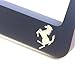 Matte Black Laser Engraved Ferrai Stainless Steel USA License Plate Frame With Engraved Steel Logo Screw Cap Combo 12.25