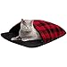 SCIROKKO Self Warming Cat Bed - Thermal Pet Cave Mat No Slip Plaid Heated Pad - Sleeping Bag for House Cats