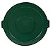 Rubbermaid Commercial Products FG263100DGRN Brute Heavy-Duty Round Trash/Garbage Lid, 32-Gallon, Green