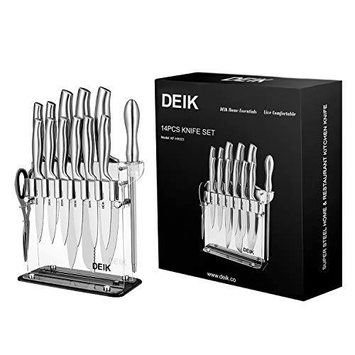 DEIK Knife Set High Carbon Stainless Steel Kitchen Knife Set 14 PCS