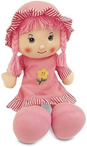 Rag Doll Jessica 24" Pink Dress with Matching Bonnet