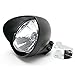 Krator Universal Motorcycle Headlight Lamp Light Black Custom Cruiser Touring Chopper Compatible with any Harley, Honda, Yamaha, Suzuki, Kawasaki, Custom Bike, Cruiser, Choppers