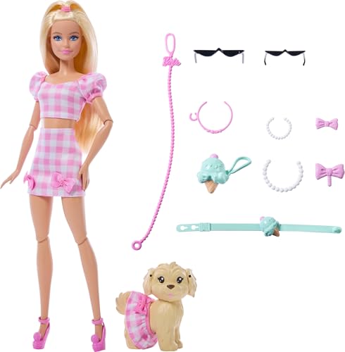 Twinning Looks Bambola con cagnolino in abiti rosa coordinati
