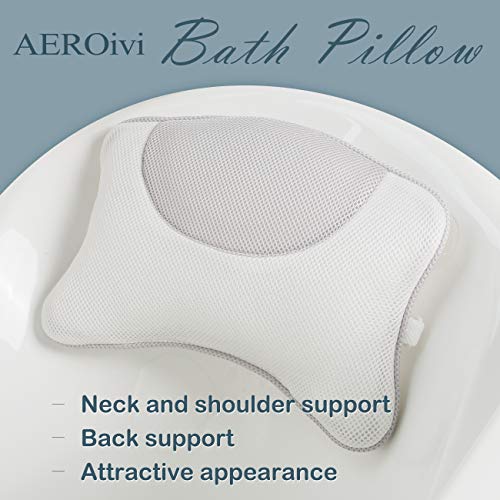 Luxurious Spa Bath Pillow for tub, Bathtub pillow for Neck, Head and Shoulder support with Suction Cups - Thumbnail 2