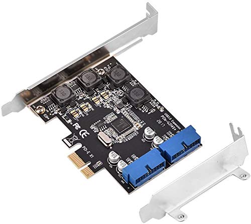 Bewinner Mini PCI-E, PCI Express Extender to Internal 2 Port 19Pin Header Fast 5Gbps PCI-Express USB 3.0 Card Adapter with Low Profile for winXP, win7 win8 win8.1 win10