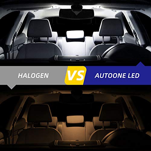 194 LED Bulb, AUTOONE Interior Car Lights 168 2825 W5W T10 Light Bulbs Error Free for Dome Map Parking Trunk Door Courtesy License Plate Lights, 6500K White, Pack of 2