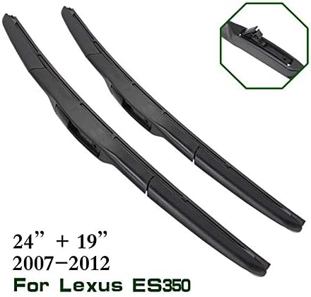 GIVELUCKY Car Wiper Blades Natural Rubber Fit U Hook Arm,For Lexus ES350 2007 2008 2009 2010 2011 2012 2013 2014 2015 2016 2017