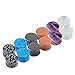 TOPBRIGHT 6 Pairs Set Mixed Stone Saddle Ear Plugs Stretcher Expander Tunnels Ear Gauges Piercing Jewelry