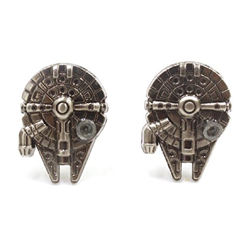 Aove® Mens Cufflinks Star Wars Cufflinks For Mens With Gift Box (Millennium Falcon) (6115752303560)