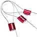 High Security Cable Seals Metal Container Seals Pull Tight Alumium Shipping Security Tags for Logisitics ISO 17712 Certificated (Pack of 100, Red)