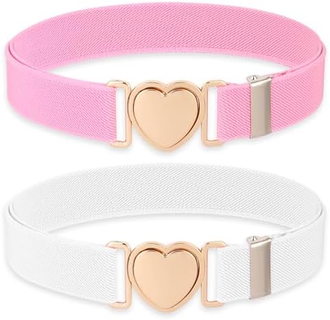 Amazon.com: Andibro Heart Elastic Waist Belts for Girls