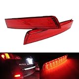 iJDMTOY Red Lens 24-SMD LED Bumper Reflector Lamps For Nissan Juke Murano Quest Sentra Infiniti FX35 FX37 FX50 QX70