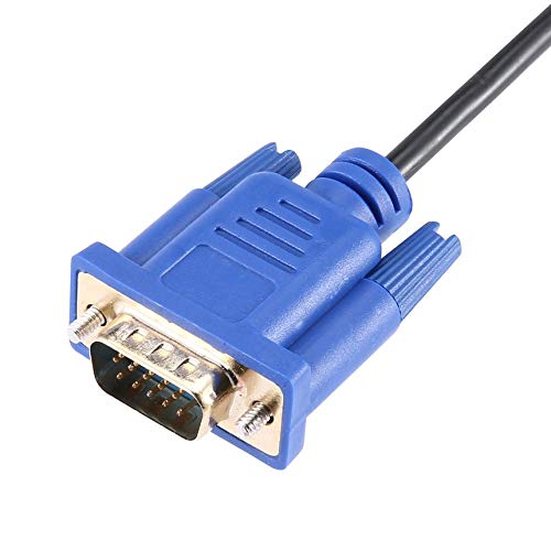 PVC 1.8M Adapter Cable High-definition HDMI To VGA Audio Adapter Portable Black - Thumbnail 2