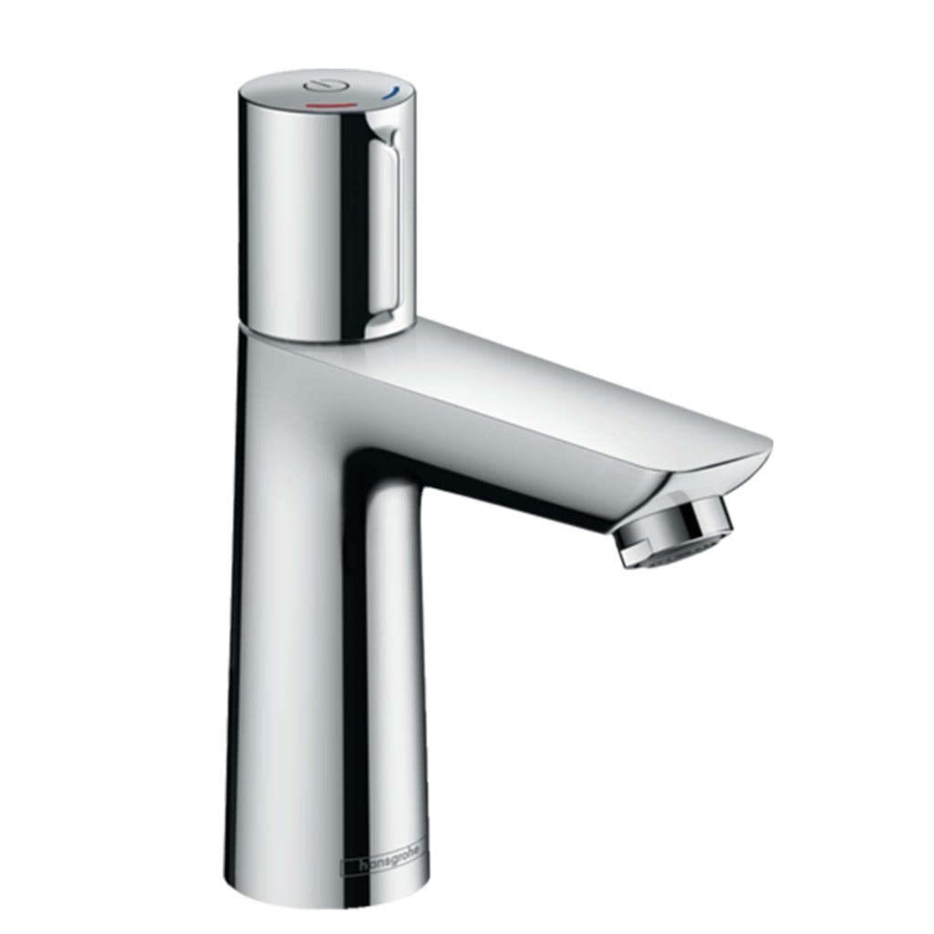 hansgrohe Talis Select E basin mixer tap 110 with start/stop push button and pop up waste, chrome 71750000
