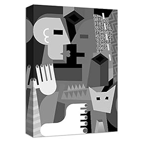 Canvas Wall Art Abstract Character Pictures Home Wall Decorations for Bedroom Living Room Paintings Canvas Prints Framed - 12x18 inches