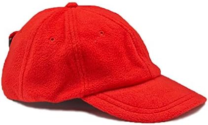 Euro Cap Ltd New 6 Panel Polar Fleece Luggage Buckle Baseball Cap - Red
