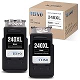 TEINO Remanufactured Ink Cartridges Replacement for Canon PG-240XL 240XL 240 use with Canon PIXMA TS5120 MG3620 MX532 MG3520 MX452 MX472 MX432 MG2120 MG3222 MG3220 MG3122 MX479 MX512 (Black, 2-Pack)