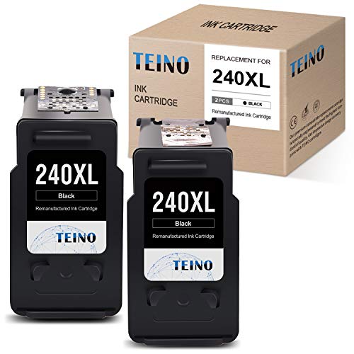TEINO Remanufactured Ink Cartridges Replacement for Canon PG-240XL 240XL 240 use with Canon PIXMA TS5120 MG3620 MX532 MG3520 MX452 MX472 MX432 MG2120 MG3222 MG3220 MG3122 MX479 MX512 (Black, 2-Pack)