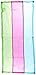 Abilitations Cozy Shades Softening Light Filters - 54 x 24 inches - Pack of 4 - Striped Green, Blue and Purple