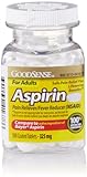 GoodSense Aspirin Pain Reliever 325 mg Coated Tablets, 100 Count