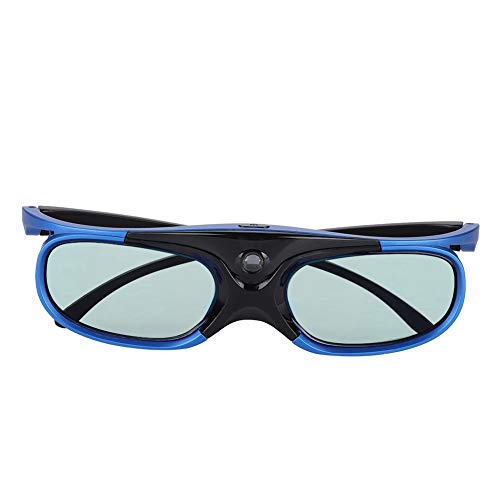 Universal Active Shutter Type 1080P HD 3D Glasses 3D Projector DLP Link，3D Movie Game Glasses, 178 ° Wide Viewing Angle, High Transparency, Blue Black