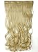 24-30 Inches Straight Curly 3/4 Half Full Head 1 Piece 5 Clips in Hair Extensions, Bleach Blonde, 29 Inch-Curly