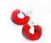 Baonmy Fashion Party Cuffs Furry Fuzzy Handcuffs for Wrist (Red)
