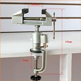 KATSU 3 Inch Aluminum Swivel Base Table Vice - Woodworking Hobby Jewelry Clamp view 8