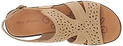 Easy Street Women's Bolt Flat Sandal, Stone, 8.5 Wide