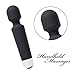 Waterproof Handheld Massager Wand - 18 Speed Therapeutic Pain Relief and Muscle Relaxation for Foot, Back, Shoulders - Cordless - USB Rechargeable - Black - By O-wOw
