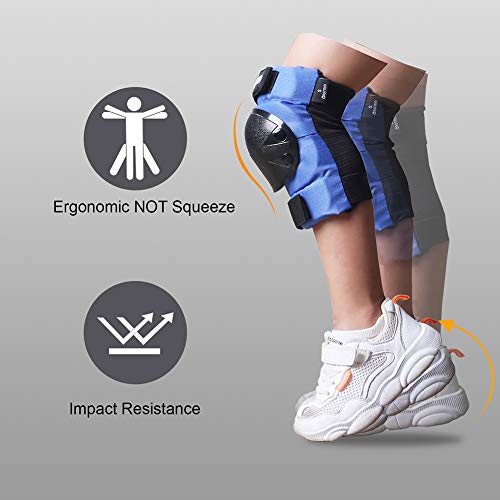 GROTTICO Adult-Youth-Kids Knee-Elbow-Pads Wrist-Guards - Skateboard Roller Inline Ice Skate BMX Bike Scooter Protective Gear Set