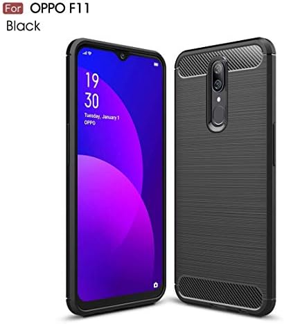 Phone Case Brushed Texture Carbon Fiber TPU Case for Oppo F11(Black) Brand: TONWIN. (Color : Black)