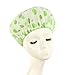 Tiehnom Shower Bath Caps Fashion Design Extra Strong Quality, 100% Water-Proof, Reusable, Elastic Band, One Size Fits All, Pink/Purple/Green, Set of 3