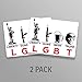 JMM Industries Trump Sticker - Liberty Guns Beer LGBT Vinyl Decal 2-Pack 5.5-Inch Trump Pence 2020 Keep America Great Premium Quality Vinyl Sticker UV Protective Laminate
