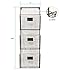Designstyles Three Tier Wall File Holder – Durable Copper Metal Rack with Spacious Slots for Easy Organization, Mounts on Wall and Door for Office, Home, and Work
