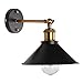 Lemonbest Modern Vintage Industrial Loft Metal Black Rustic Wall Sconce Light Retro Wall Lamp